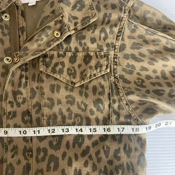 Frame Cheetah Cargo Print Service Jacket Size Small Mobwife Classic Preppy - Picture 8 of 14